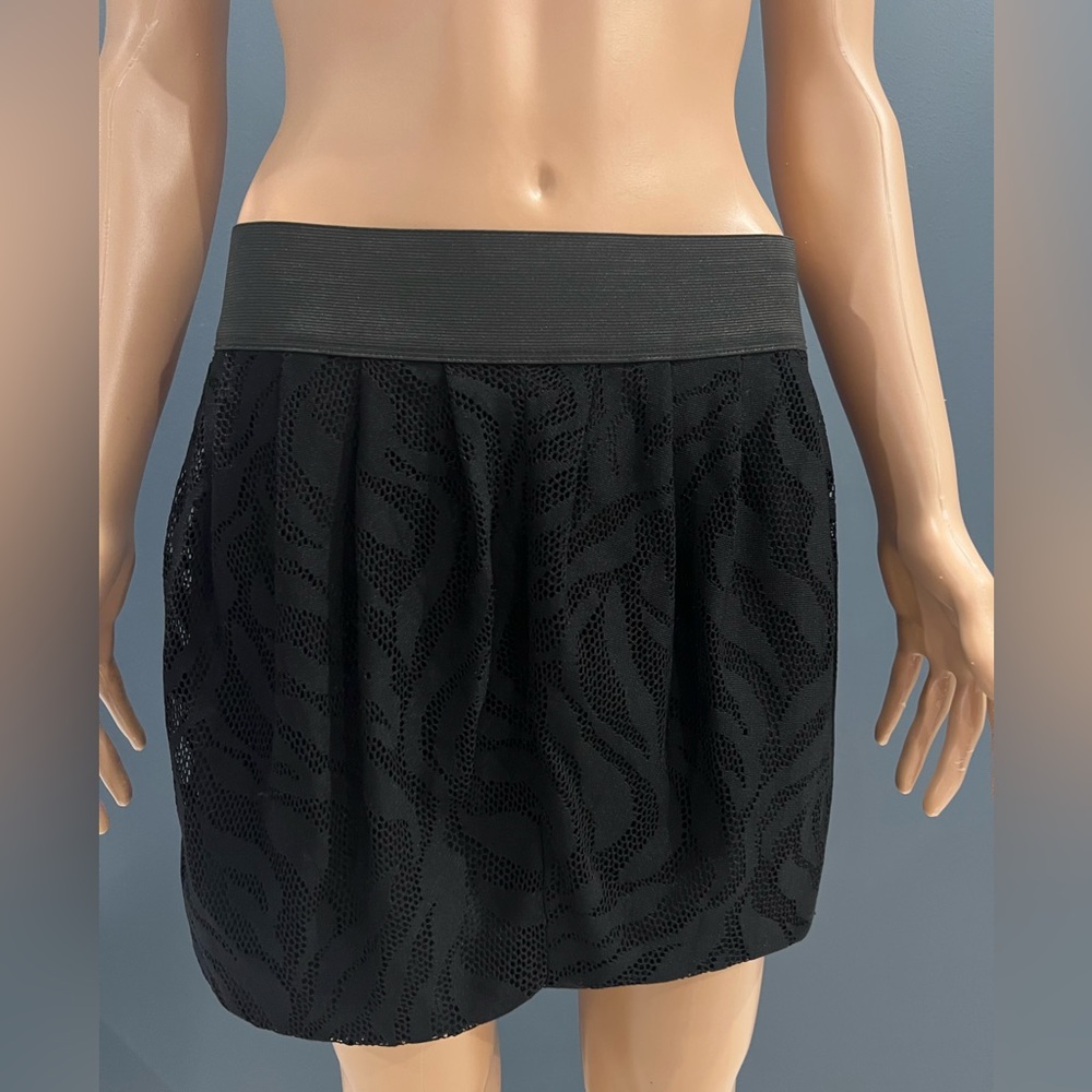 Black Lace Mini Skirt Size 4 A|X Armani Exchange